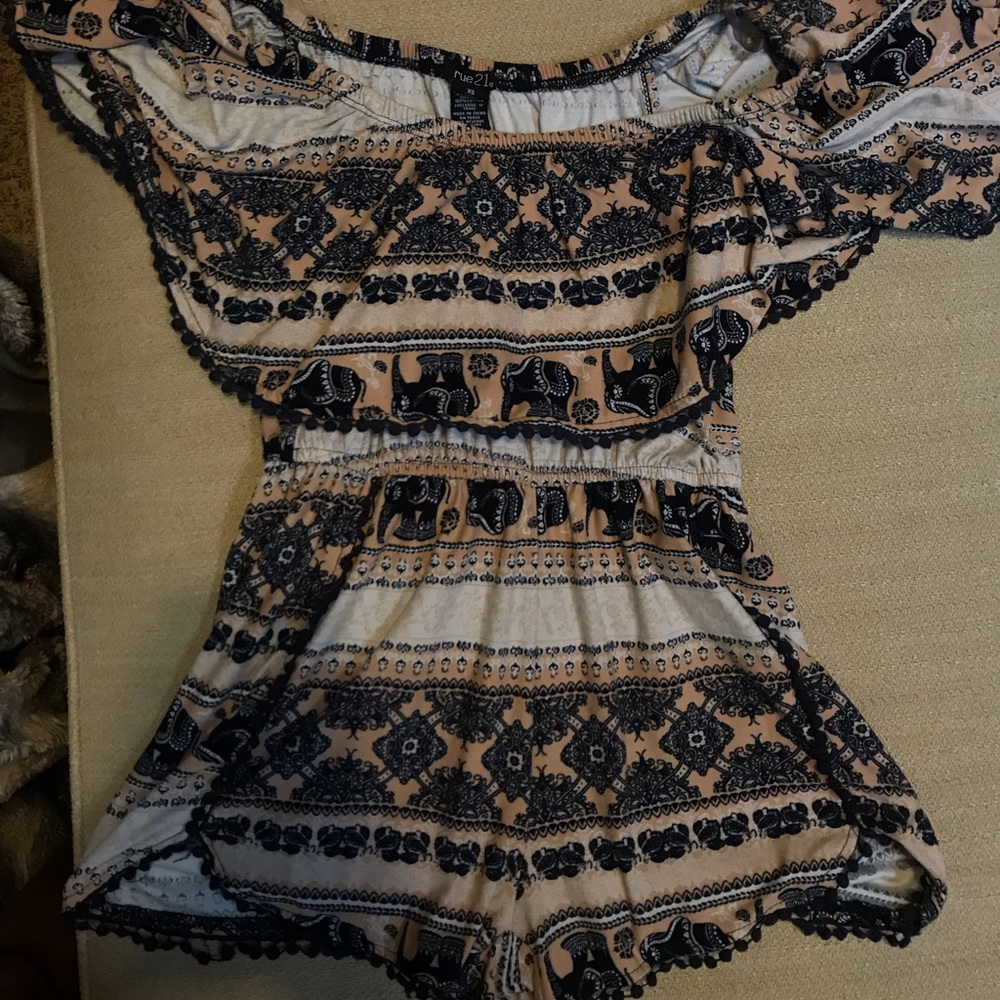 Multicolor Elephant Romper